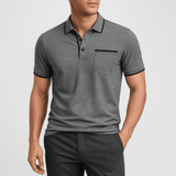 Short Sleeve Polo Shirt – Tailored Fit with Chest Pocket and Wrinkle-Resistant Finish