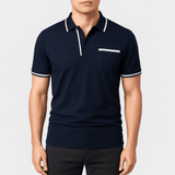 Short Sleeve Polo Shirt – Tailored Fit with Chest Pocket and Wrinkle-Resistant Finish