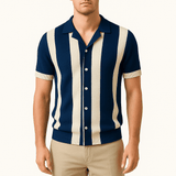 Striped Cotton Polo Shirt – Slim Fit with Clean Lines and Soft Structure